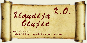 Klaudija Olujić vizit kartica